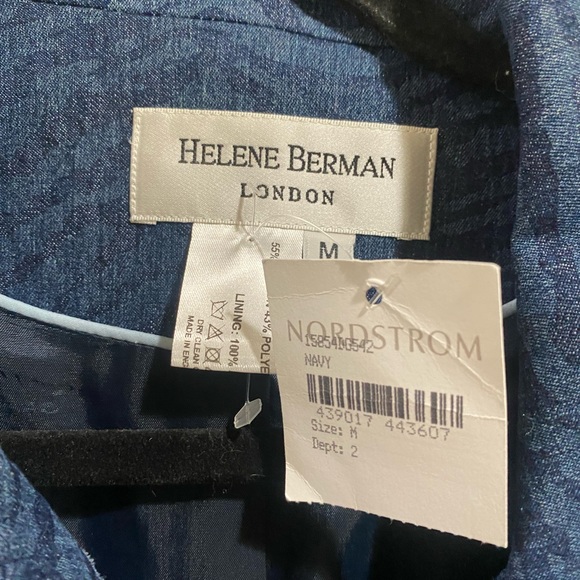 NWT Helene Berman London patterned Trench Coat - Picture 3 of 7